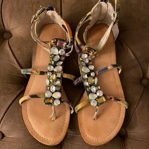 Madden Girl jeweled gladiator sandals